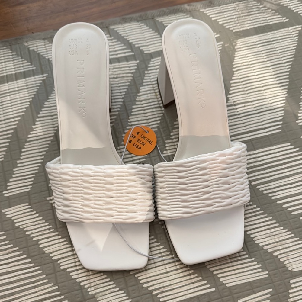 Primark White Heels Elegant and Versatile